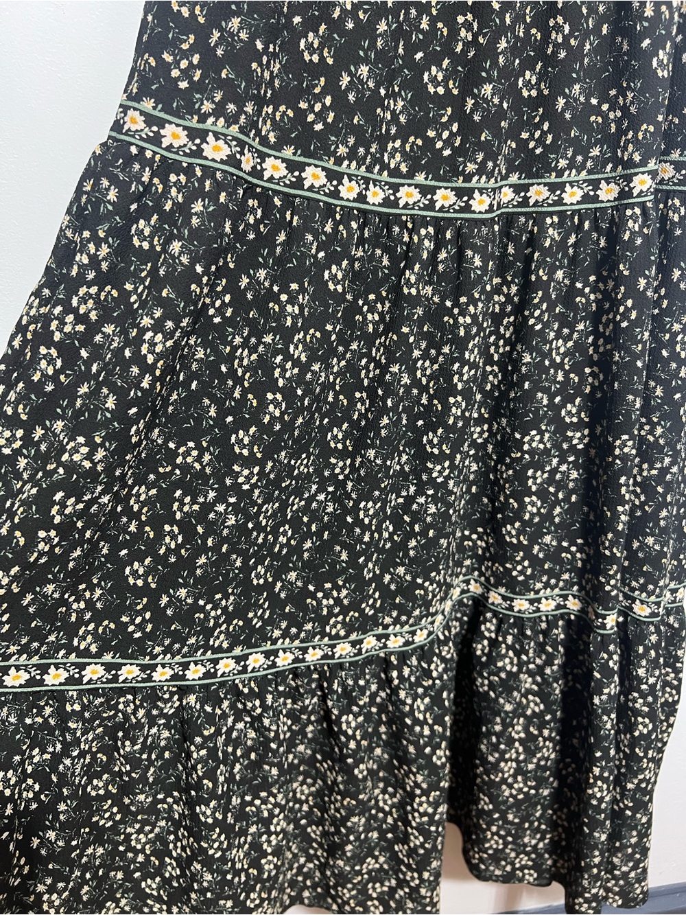 Max Studio Black Floral Tiered Maxi Dress - Picture 9 of 15